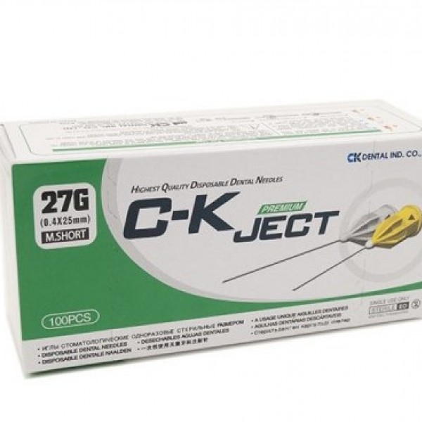 Βελόνες αναισθησίας C-K Ject 27G Mshort 100 τμχ