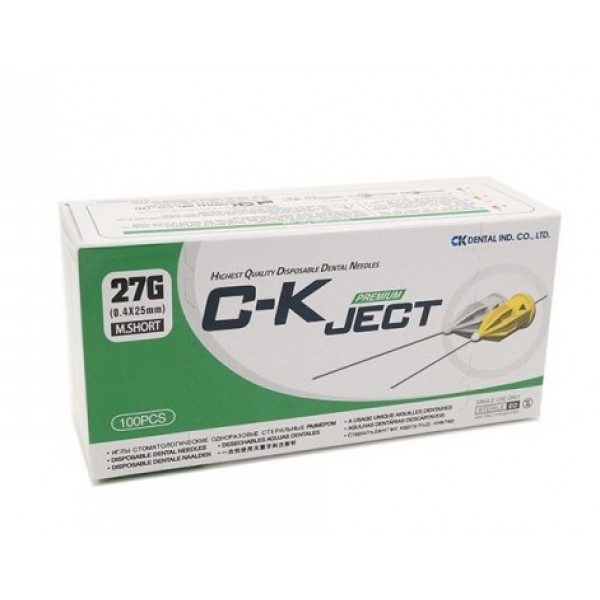 Βελόνες αναισθησίας C-K Ject 27G Mshort 100 τμχ